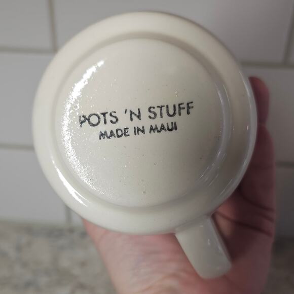 Vintage MAUI HAWAII Souvenir Mug Whale Hand Painted Pots 'N Stuff‎ Coffee Cup - Picture 7 of 9